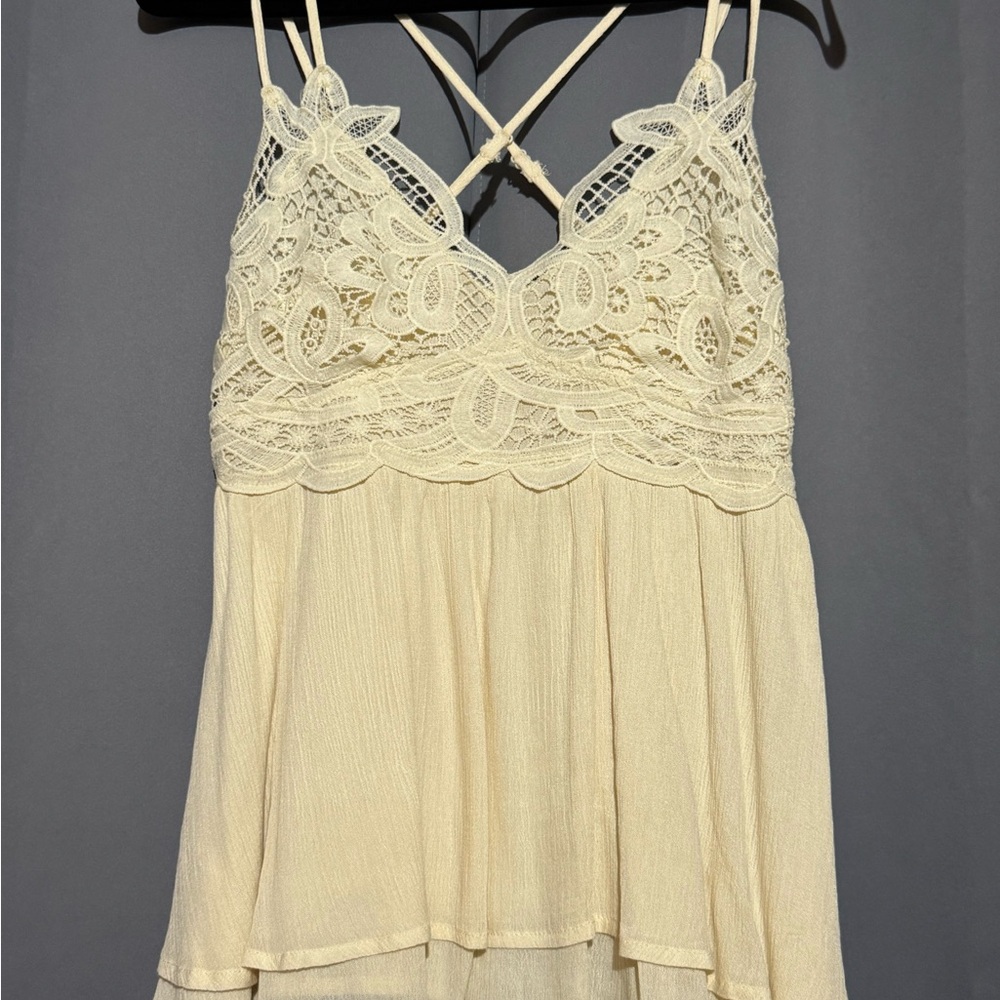 Elegant Cream Lace Camisole